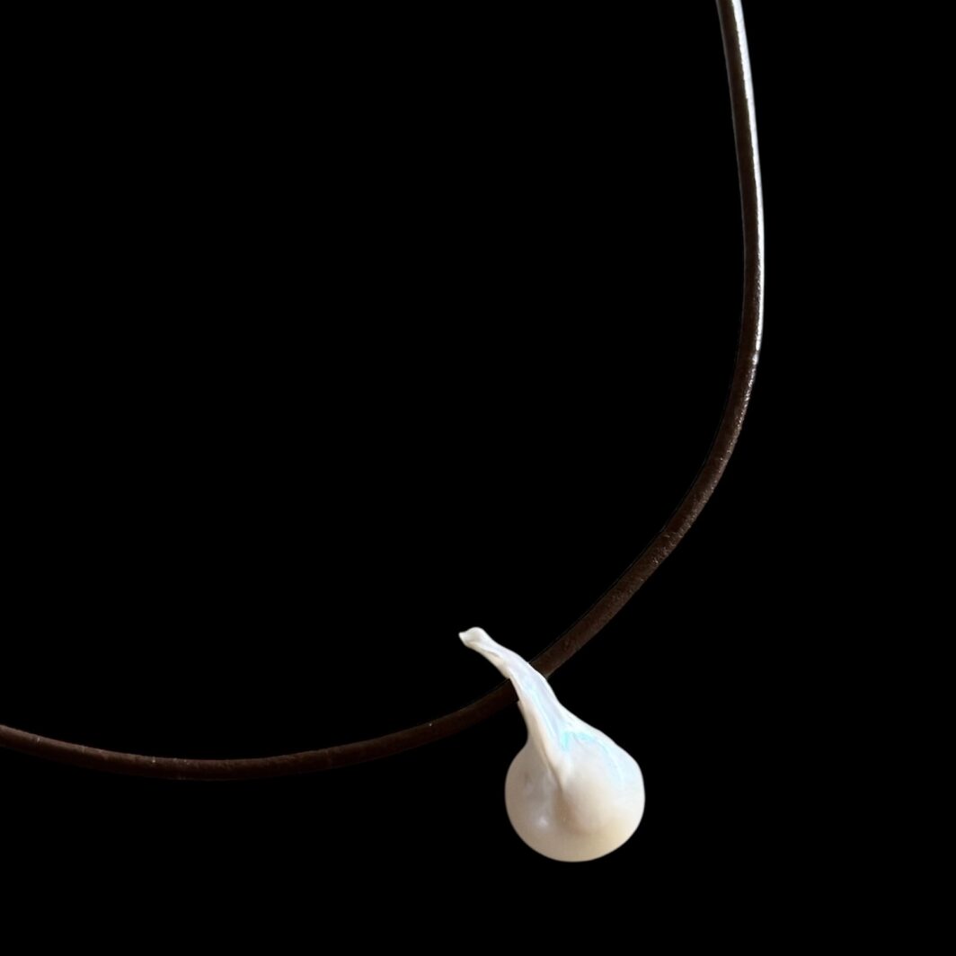 WINTER TEAR NECKLACE - LEATHER EDITION